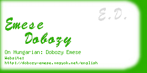 emese dobozy business card